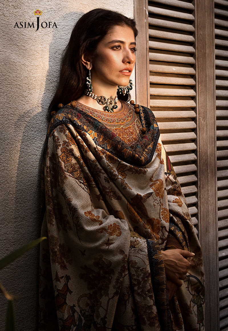 AJK-07 | Asim Jofa The Syra Edit Kashmiri Embroidered Collection 2022 | Unstitched Embroidered Winter Suits
