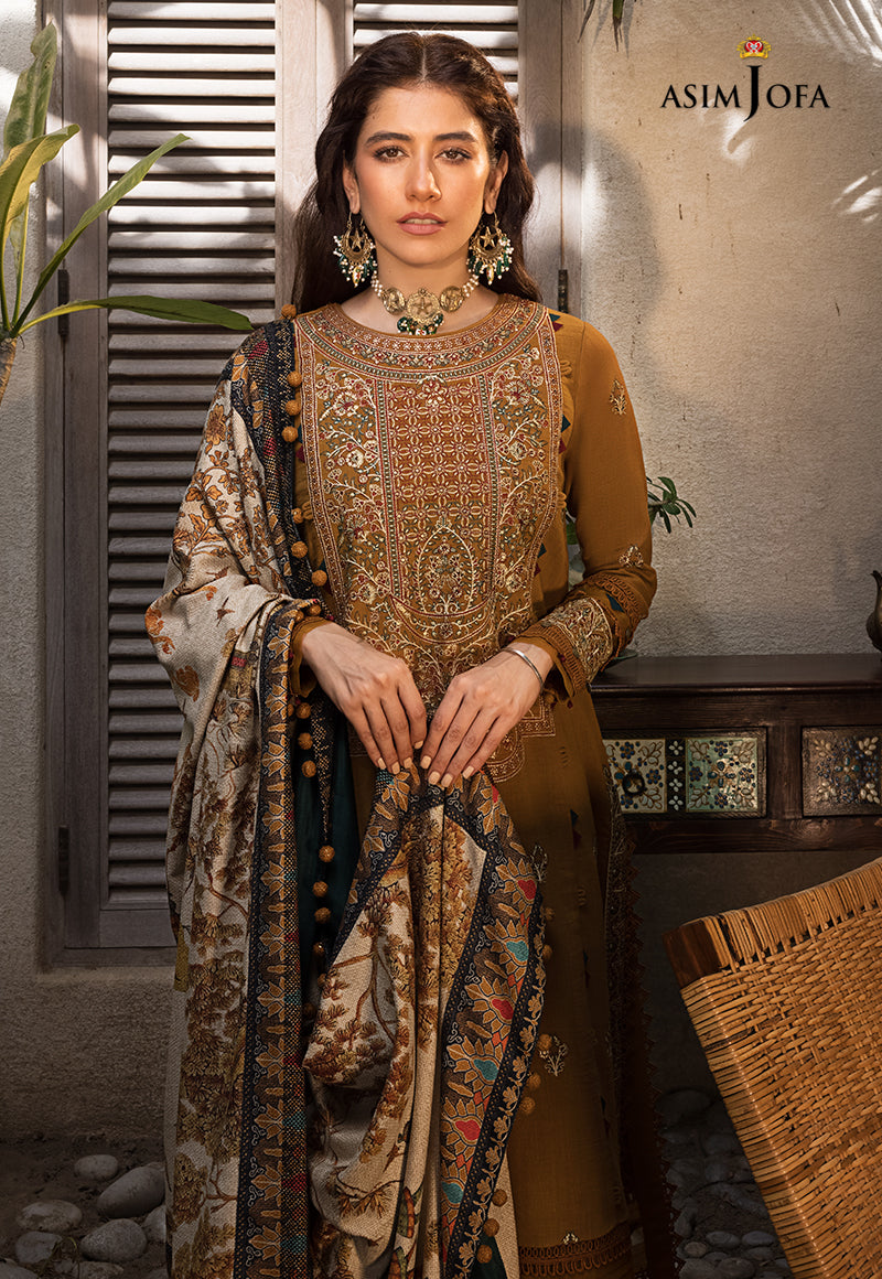 AJK-07 | Asim Jofa The Syra Edit Kashmiri Embroidered Collection 2022 | Unstitched Embroidered Winter Suits