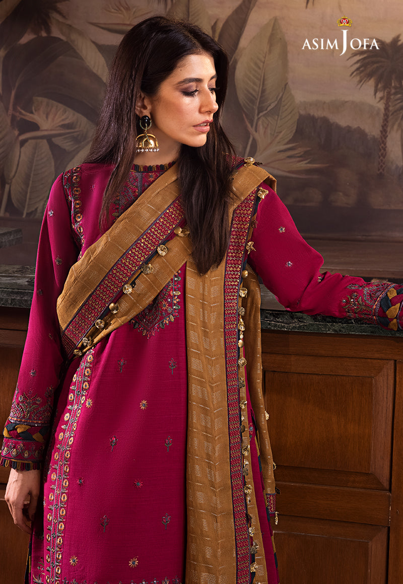 AJK-08 | Asim Jofa The Syra Edit Kashmiri Embroidered Collection 2022 | Unstitched Embroidered Winter Suits