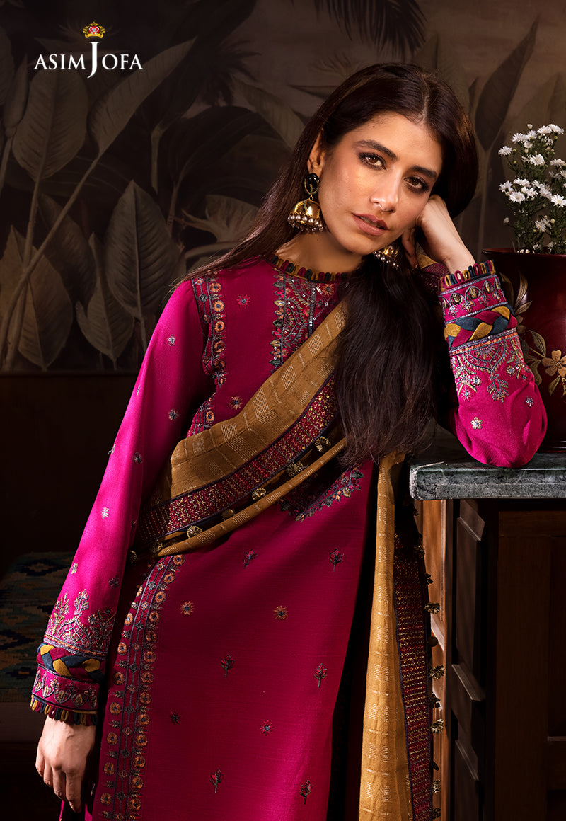AJK-08 | Asim Jofa The Syra Edit Kashmiri Embroidered Collection 2022 | Unstitched Embroidered Winter Suits