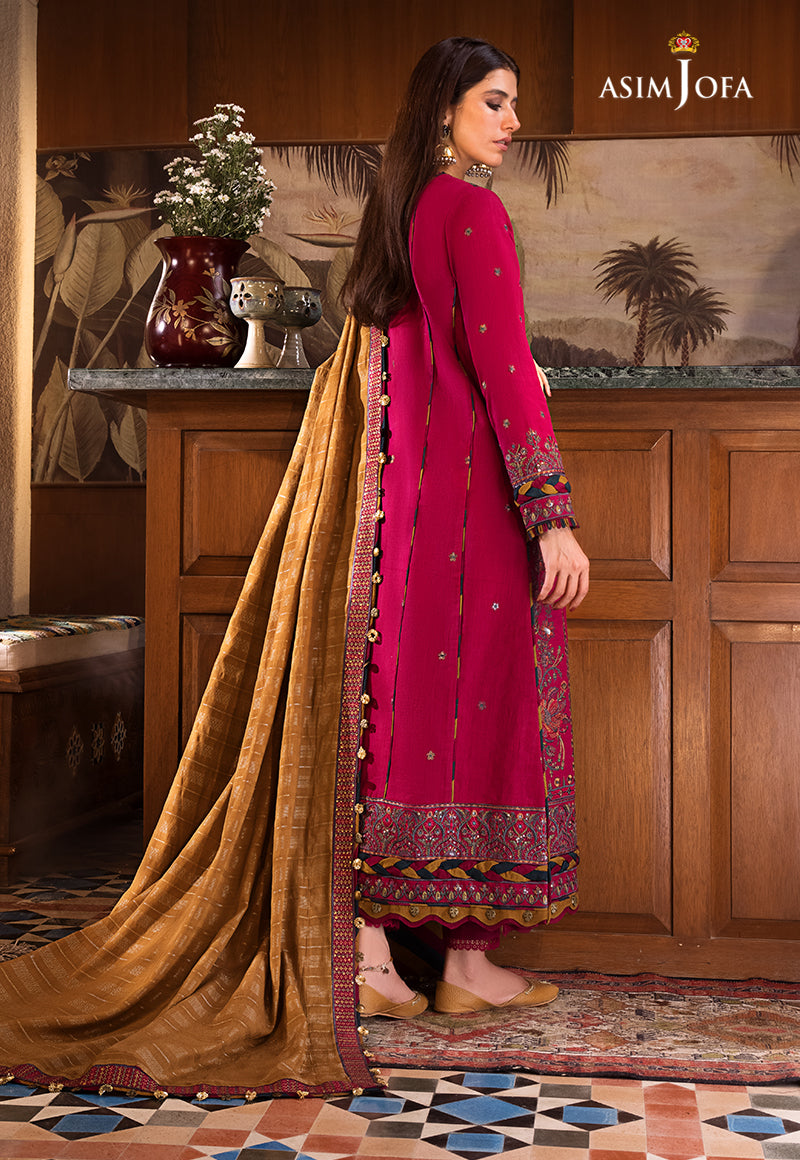 AJK-08 | Asim Jofa The Syra Edit Kashmiri Embroidered Collection 2022 | Unstitched Embroidered Winter Suits