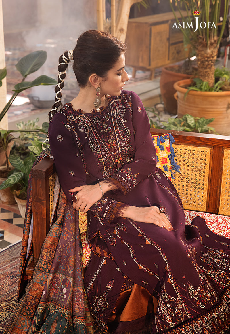 AJK-09 | Asim Jofa The Syra Edit Kashmiri Embroidered Collection 2022 | Unstitched Embroidered Winter Suits