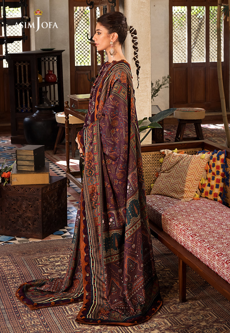 AJK-09 | Asim Jofa The Syra Edit Kashmiri Embroidered Collection 2022 | Unstitched Embroidered Winter Suits