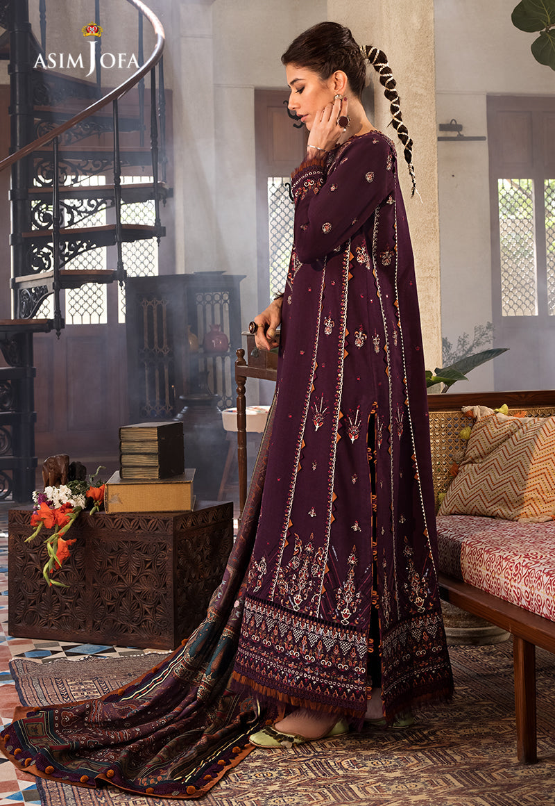 AJK-09 | Asim Jofa The Syra Edit Kashmiri Embroidered Collection 2022 | Unstitched Embroidered Winter Suits
