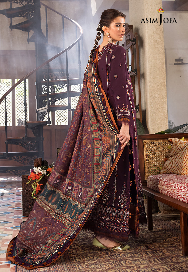 AJK-09 | Asim Jofa The Syra Edit Kashmiri Embroidered Collection 2022 | Unstitched Embroidered Winter Suits