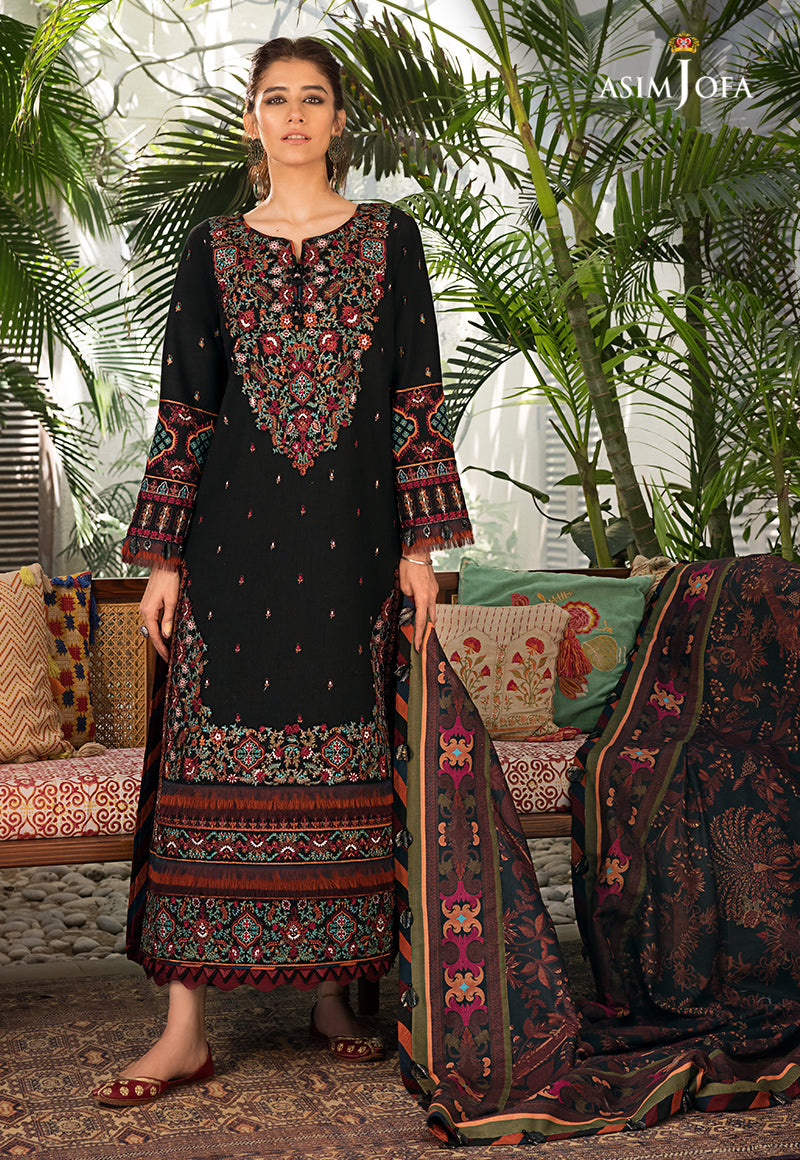 AJK-11 | Asim Jofa The Syra Edit Kashmiri Embroidered Collection 2022 | Unstitched Embroidered Winter Suits