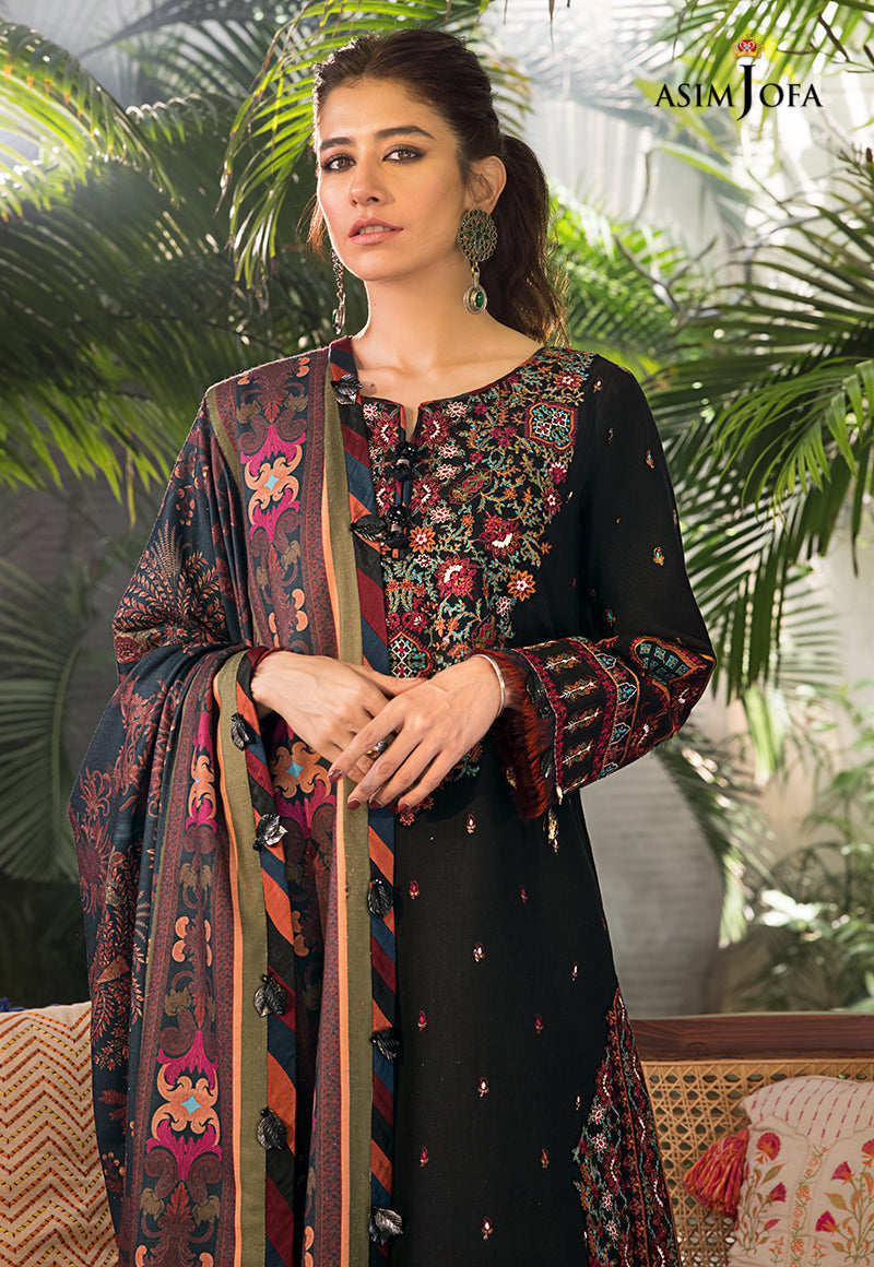 AJK-11 | Asim Jofa The Syra Edit Kashmiri Embroidered Collection 2022 | Unstitched Embroidered Winter Suits