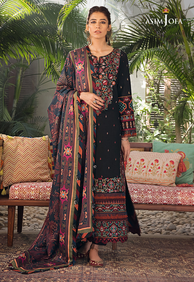 AJK-11 | Asim Jofa The Syra Edit Kashmiri Embroidered Collection 2022 | Unstitched Embroidered Winter Suits