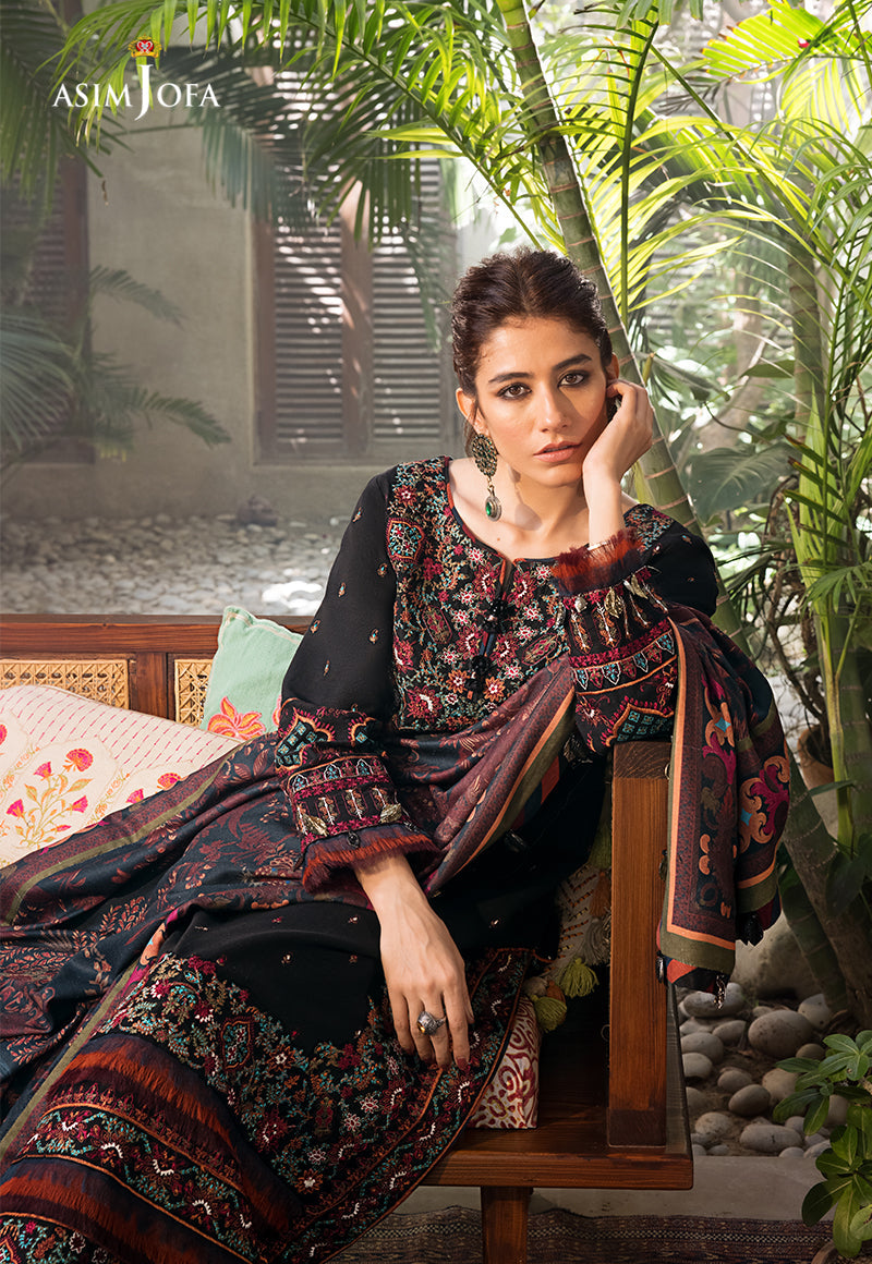 AJK-11 | Asim Jofa The Syra Edit Kashmiri Embroidered Collection 2022 | Unstitched Embroidered Winter Suits