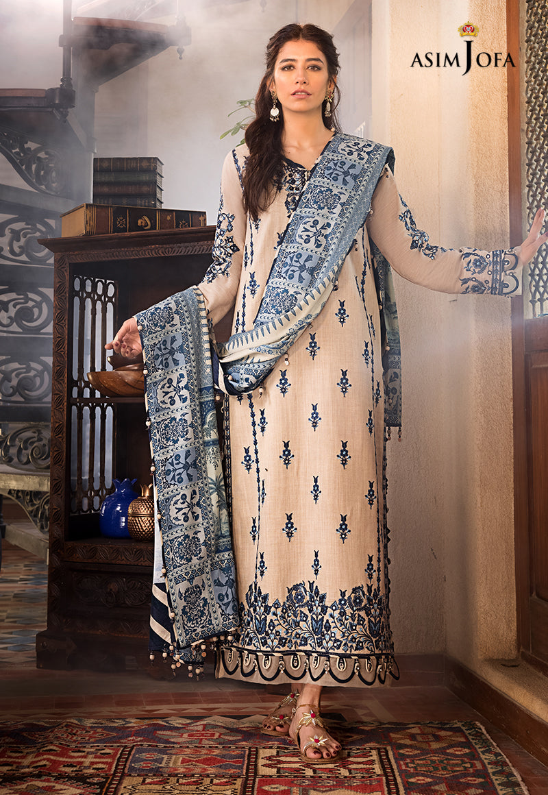 AJK-12 | Asim Jofa The Syra Edit Kashmiri Embroidered Collection 2022 | Unstitched Embroidered Winter Suits