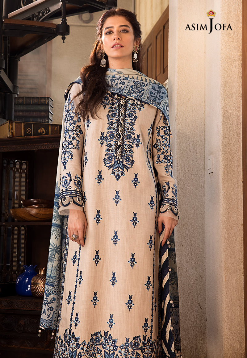 AJK-12 | Asim Jofa The Syra Edit Kashmiri Embroidered Collection 2022 | Unstitched Embroidered Winter Suits
