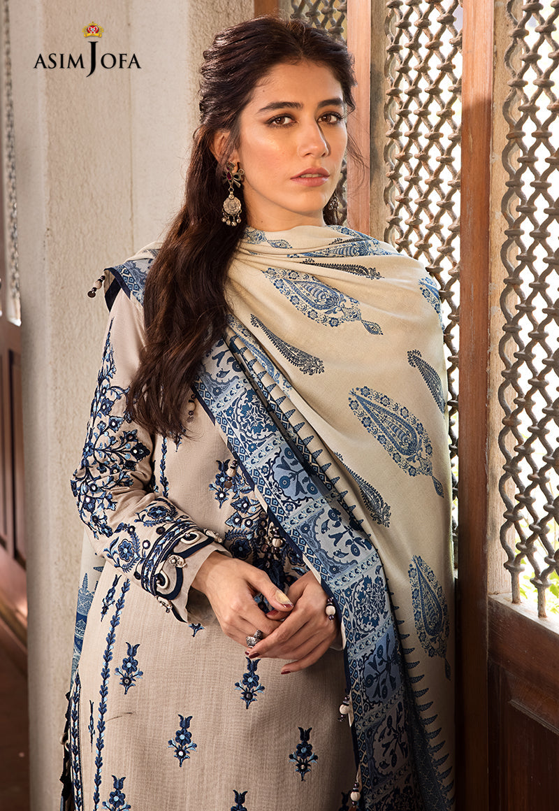 AJK-12 | Asim Jofa The Syra Edit Kashmiri Embroidered Collection 2022 | Unstitched Embroidered Winter Suits