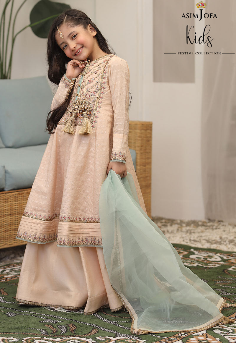 AJKF-02 | Asim Jofa Kids Festive Collection 2022 | Stitched RTW Organza Suit