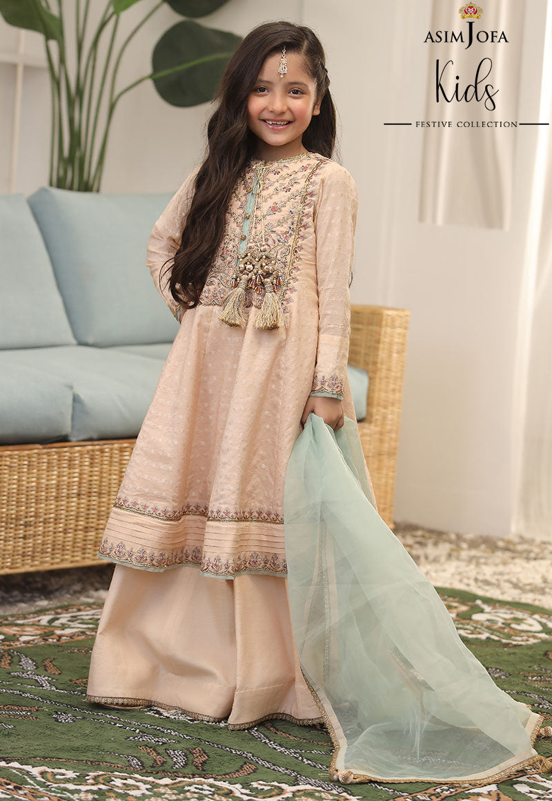 AJKF-02 | Asim Jofa Kids Festive Collection 2022 | Stitched RTW Organza Suit