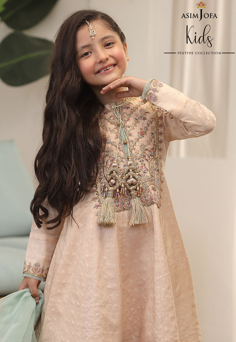 AJKF-02 | Asim Jofa Kids Festive Collection 2022 | Stitched RTW Organza Suit