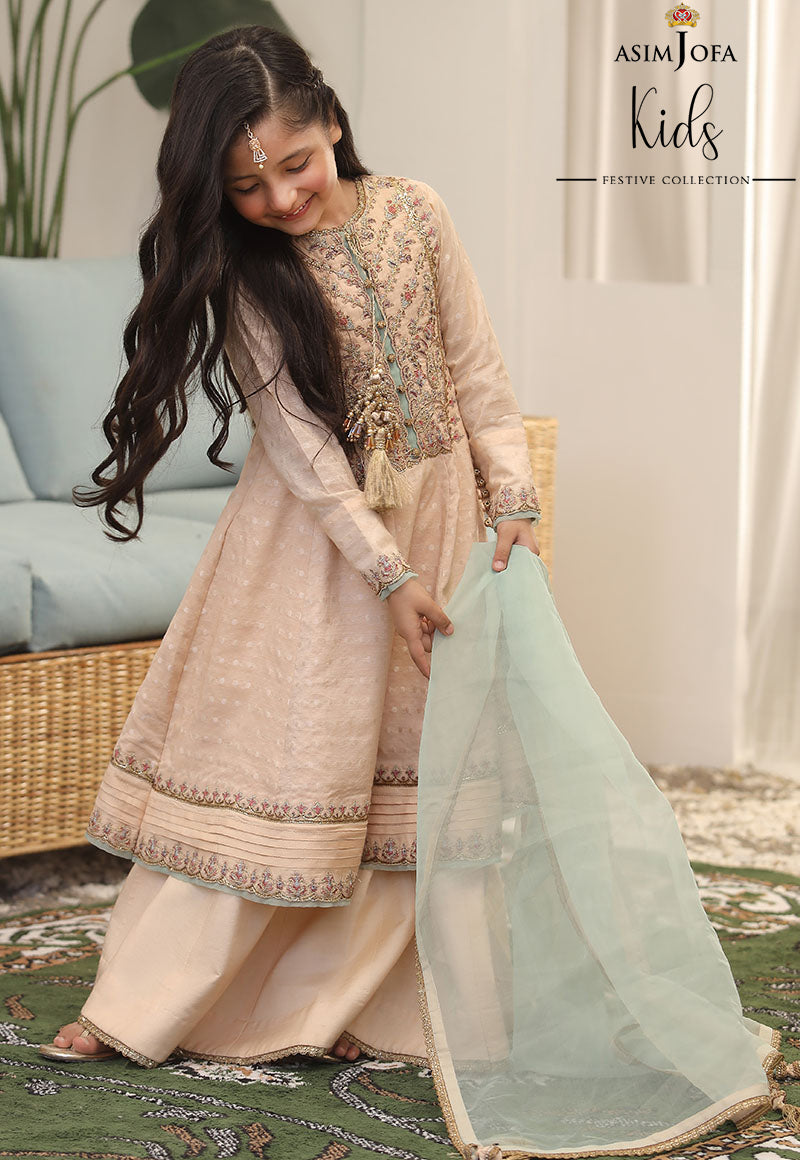 AJKF-02 | Asim Jofa Kids Festive Collection 2022 | Stitched RTW Organza Suit