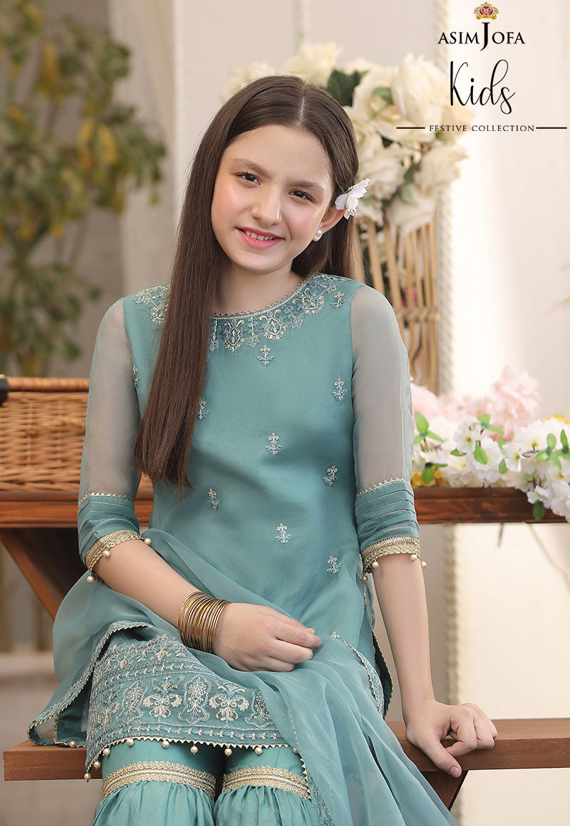 AJKF-04 | Asim Jofa Kids Festive Collection 2022 | Stitched RTW Organza Suit