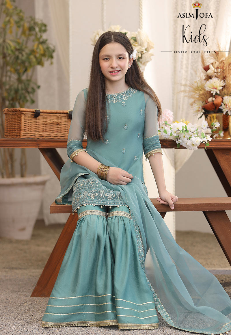 AJKF-04 | Asim Jofa Kids Festive Collection 2022 | Stitched RTW Organza Suit