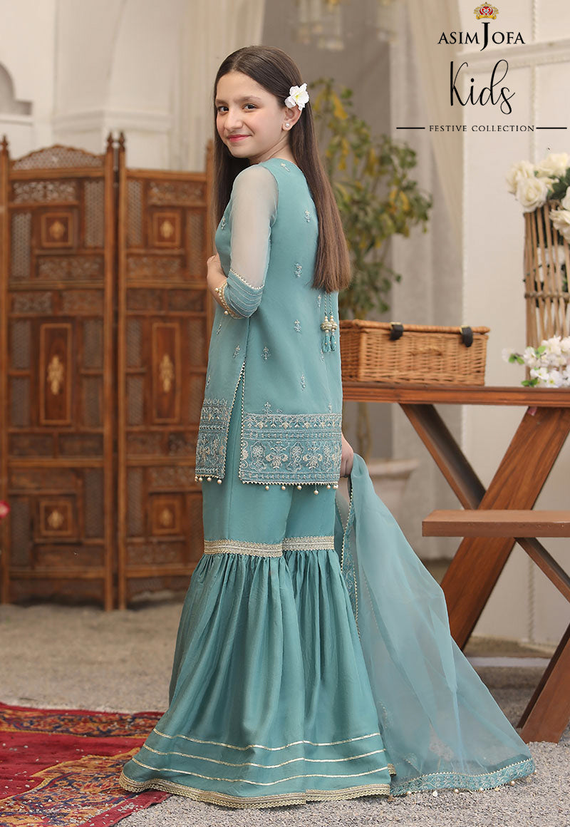 AJKF-04 | Asim Jofa Kids Festive Collection 2022 | Stitched RTW Organza Suit