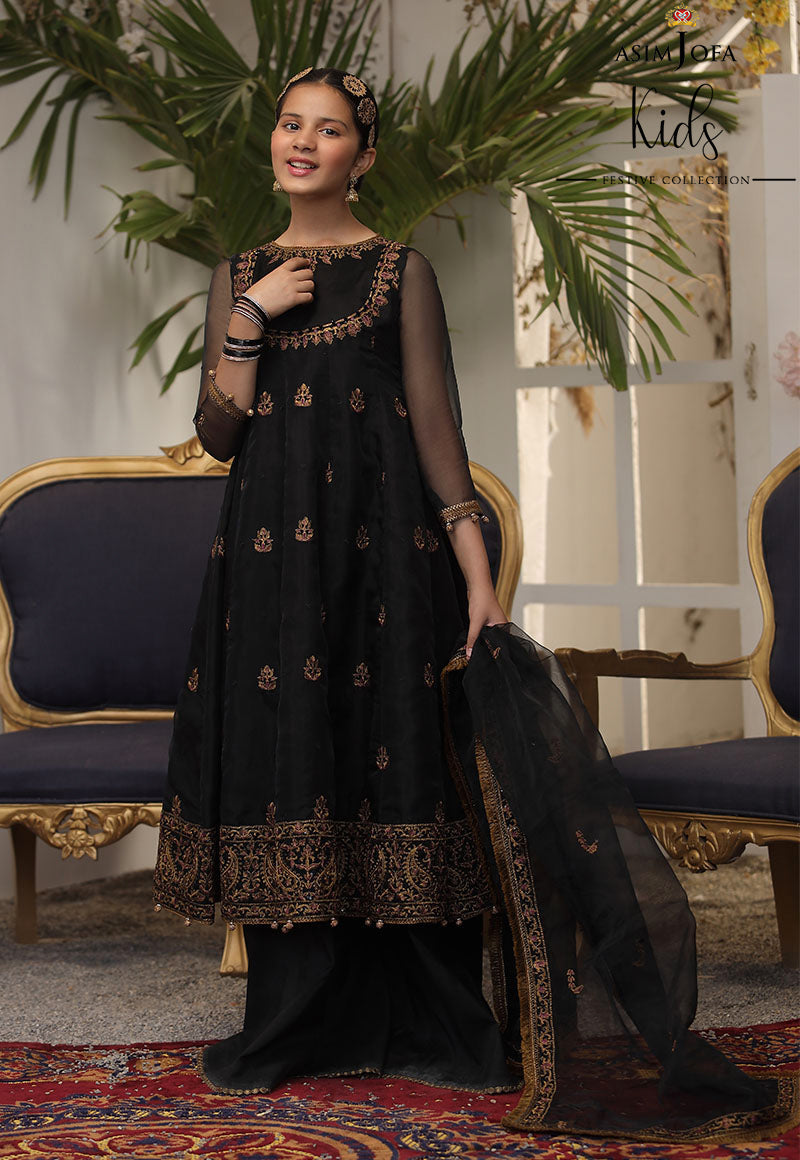 AJKF-05 | Asim Jofa Kids Festive Collection 2022 | Stitched RTW Organza Suit