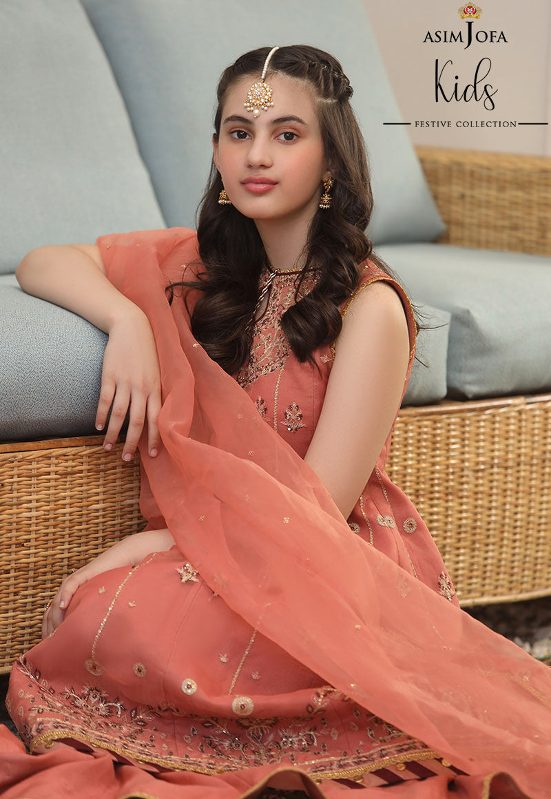 AJKF-06 | Asim Jofa Kids Festive Collection 2022 | Stitched RTW Organza Suit