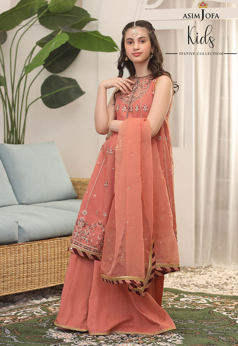AJKF-06 | Asim Jofa Kids Festive Collection 2022 | Stitched RTW Organza Suit