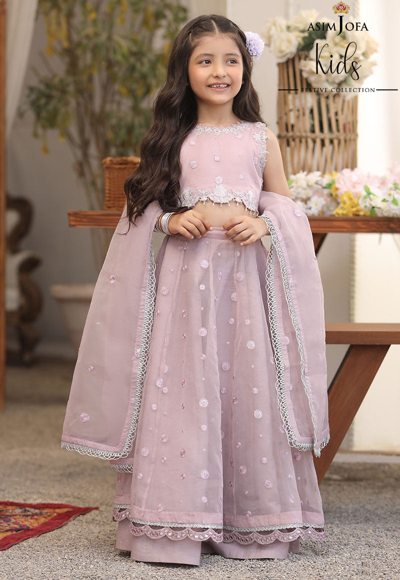 AJKF-07 | Asim Jofa Kids Festive Collection 2022 | Stitched RTW Organza Suit