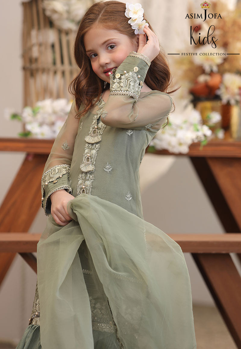 AJKF-08 | Asim Jofa Kids Festive Collection 2022 | Stitched RTW Organza Suit
