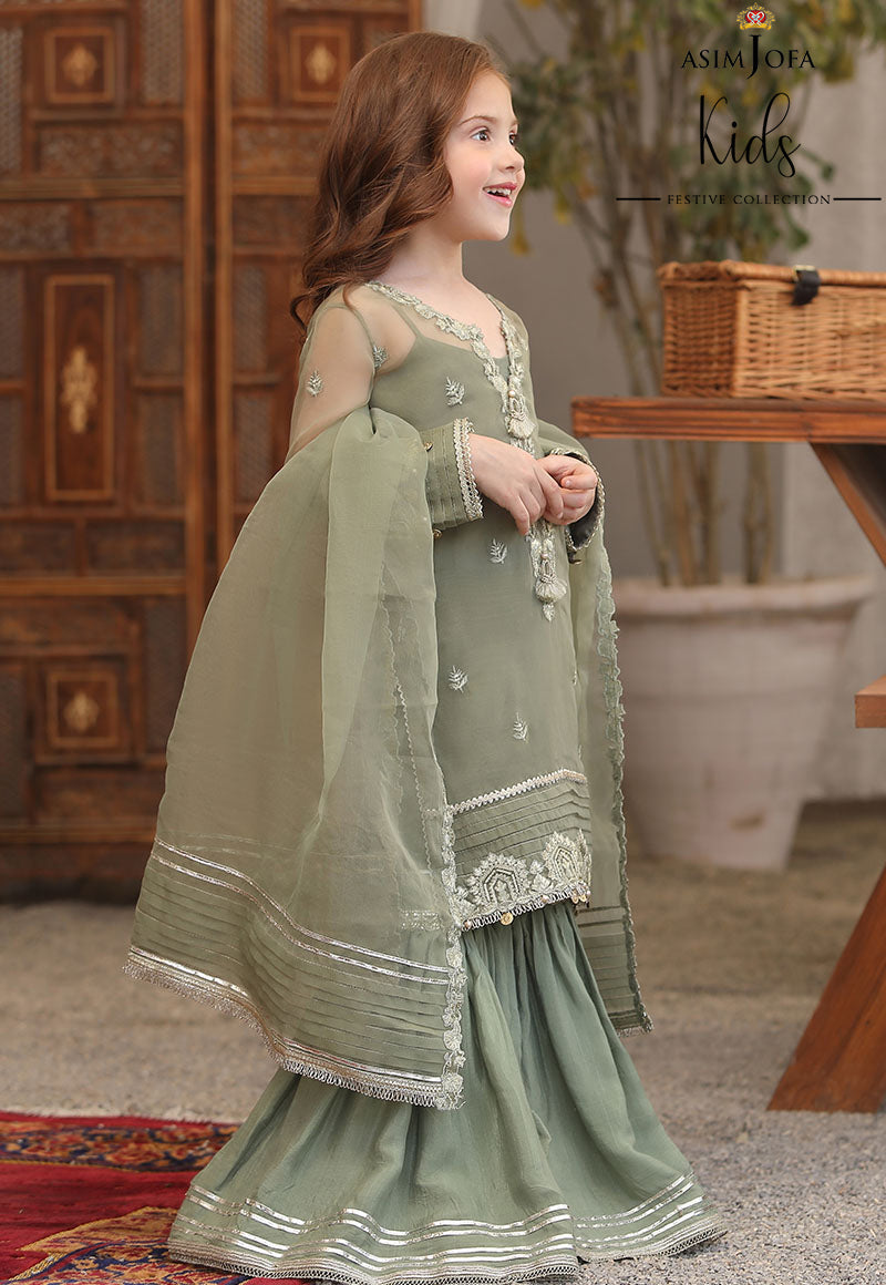 AJKF-08 | Asim Jofa Kids Festive Collection 2022 | Stitched RTW Organza Suit