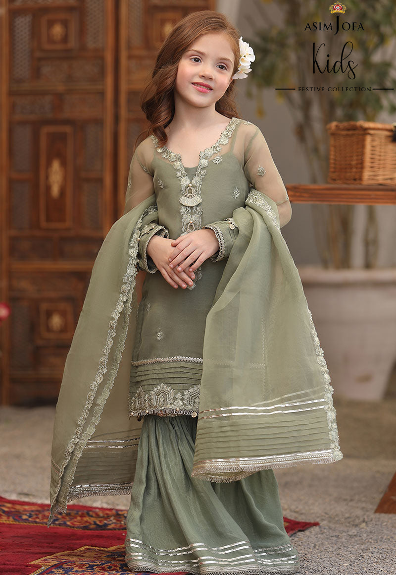 AJKF-08 | Asim Jofa Kids Festive Collection 2022 | Stitched RTW Organza Suit