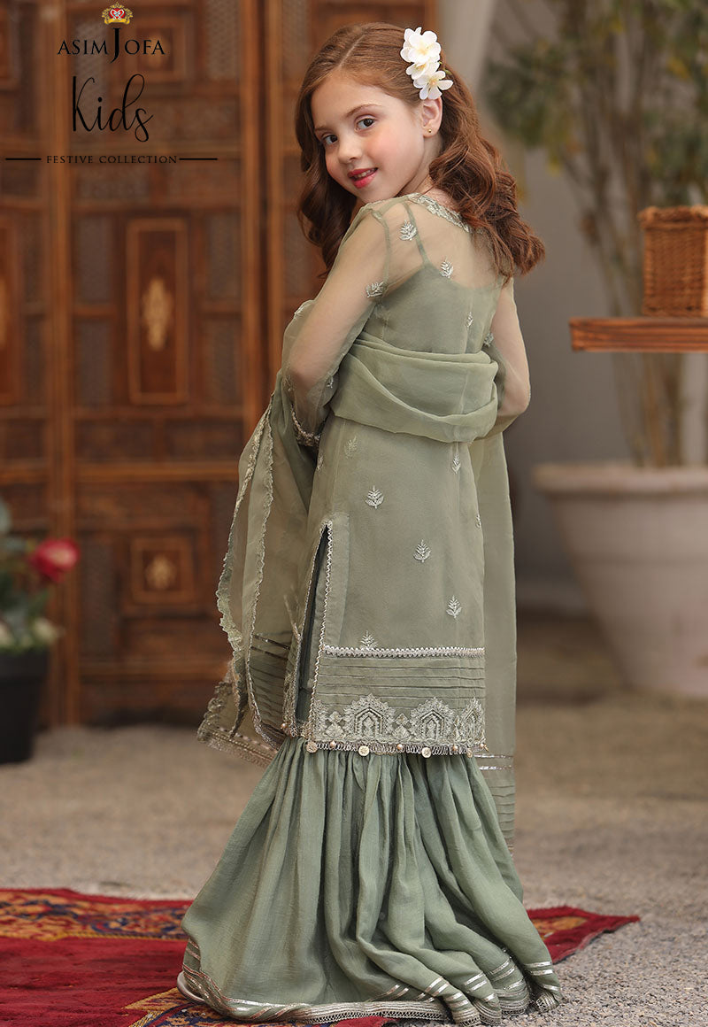 AJKF-08 | Asim Jofa Kids Festive Collection 2022 | Stitched RTW Organza Suit