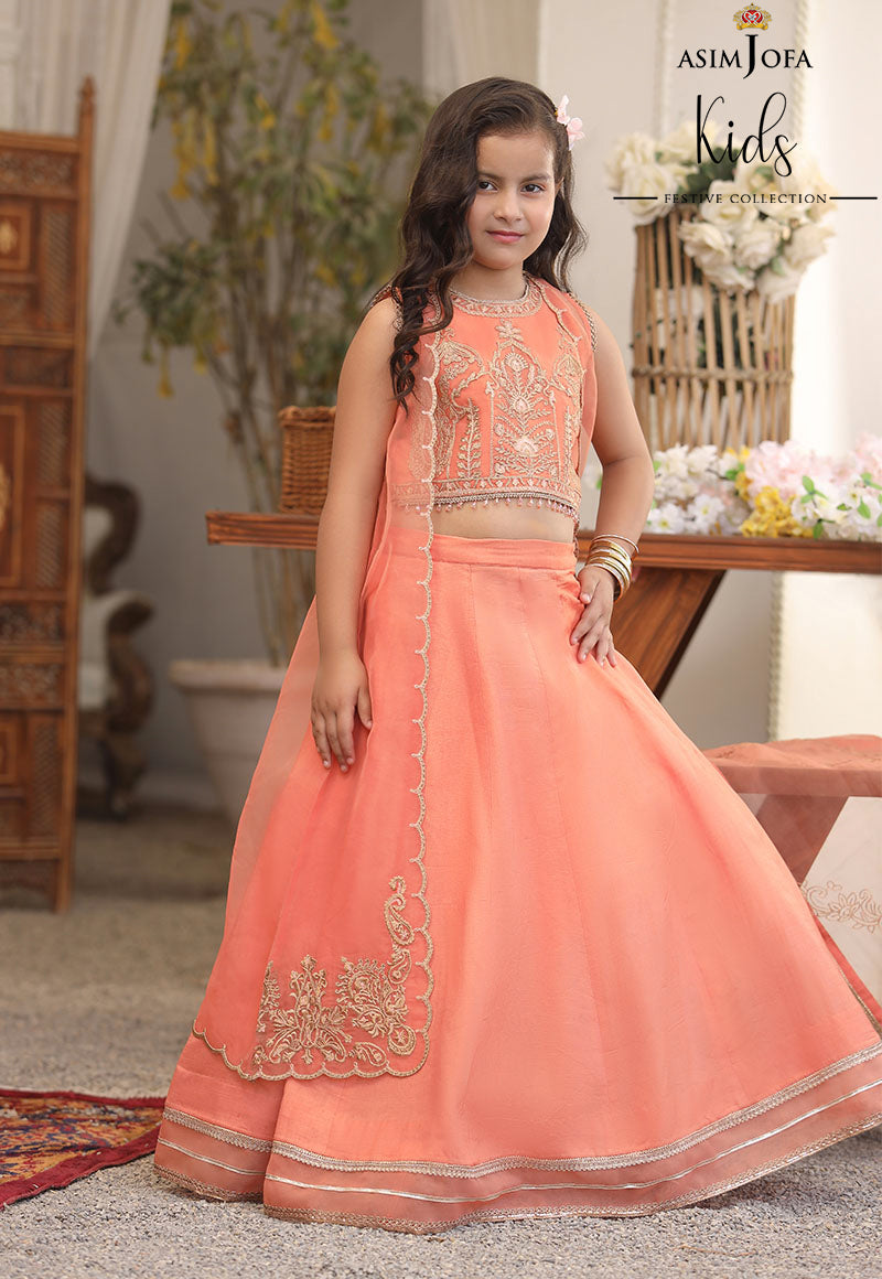 AJKF-09 | Asim Jofa Kids Festive Collection 2022 | Stitched RTW Organza Suit