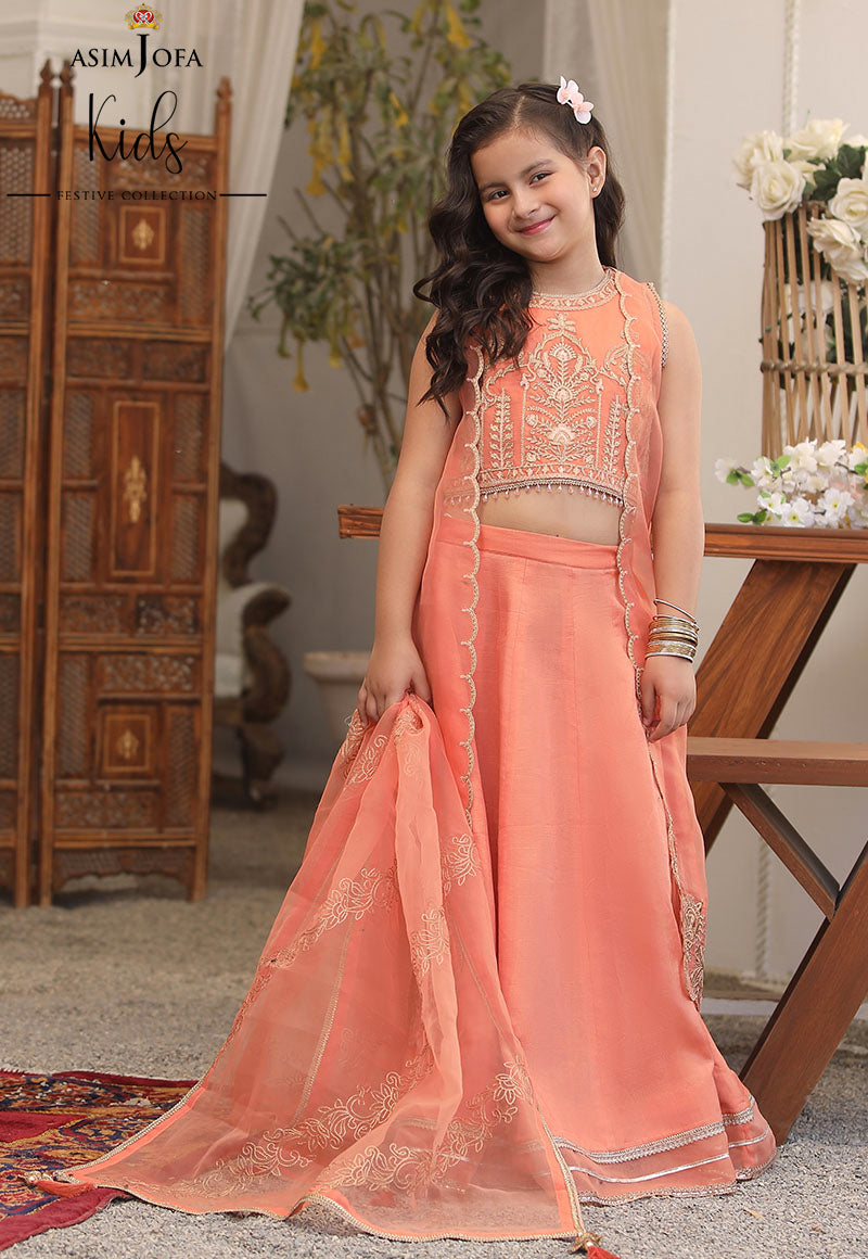 AJKF-09 | Asim Jofa Kids Festive Collection 2022 | Stitched RTW Organza Suit