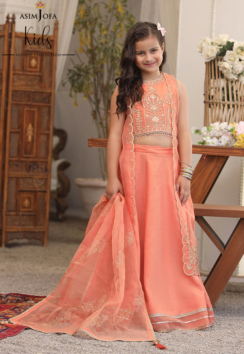 AJKF-09 | Asim Jofa Kids Festive Collection 2022 | Stitched RTW Organza Suit