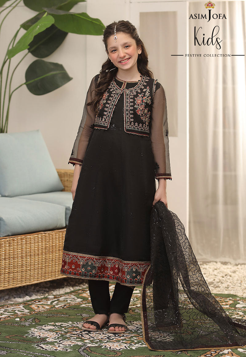AJKF-10 | Asim Jofa Kids Festive Collection 2022 | Stitched RTW Organza Suit