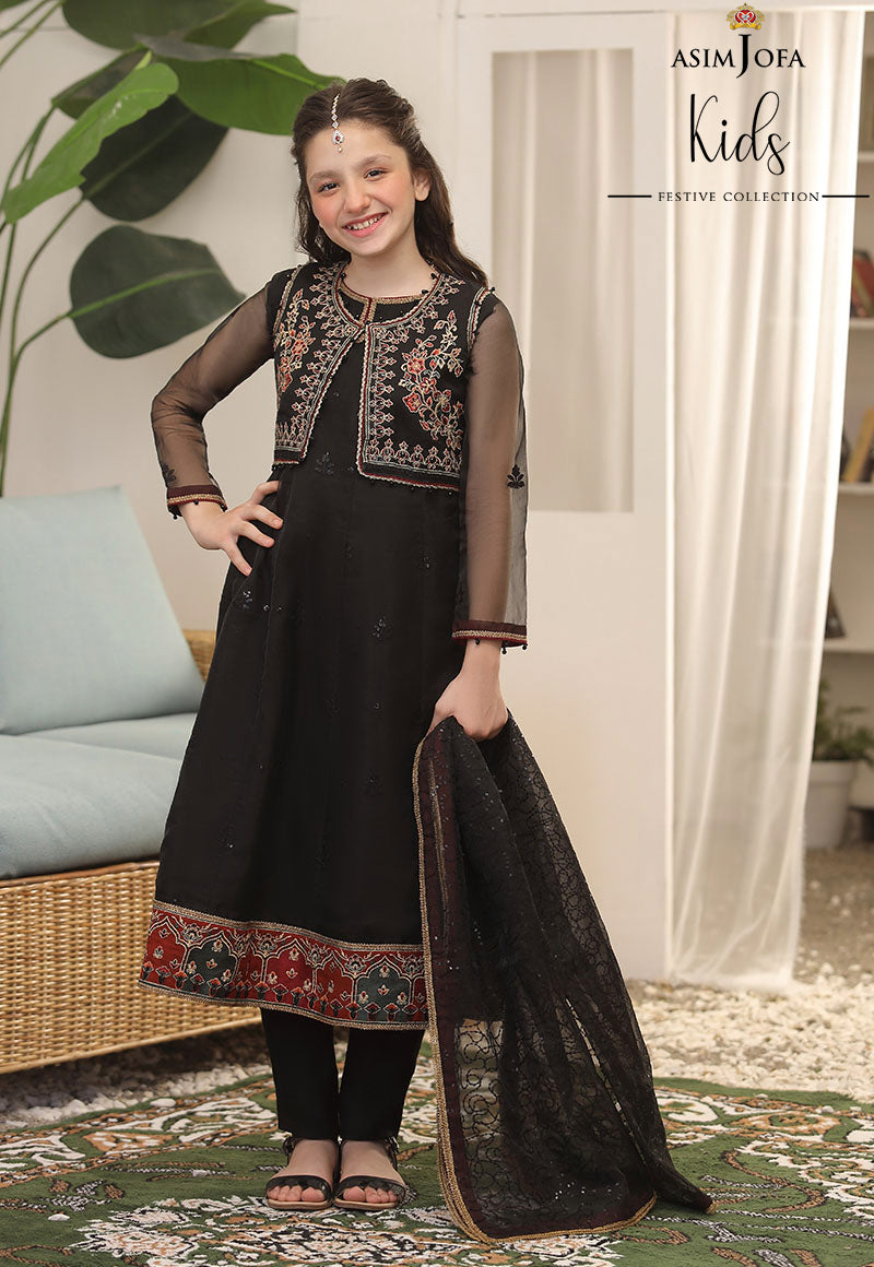 AJKF-10 | Asim Jofa Kids Festive Collection 2022 | Stitched RTW Organza Suit