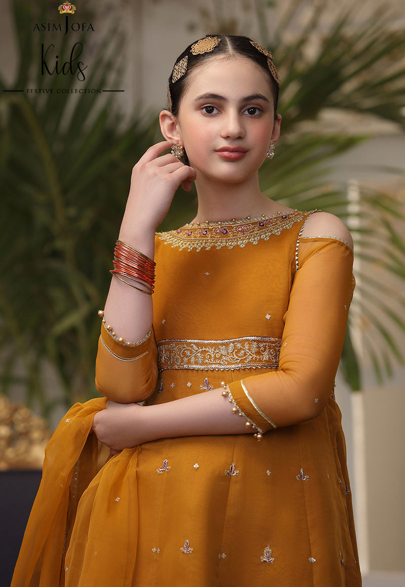 AJKF-11 | Asim Jofa Kids Festive Collection 2022 | Stitched RTW Organza Suit
