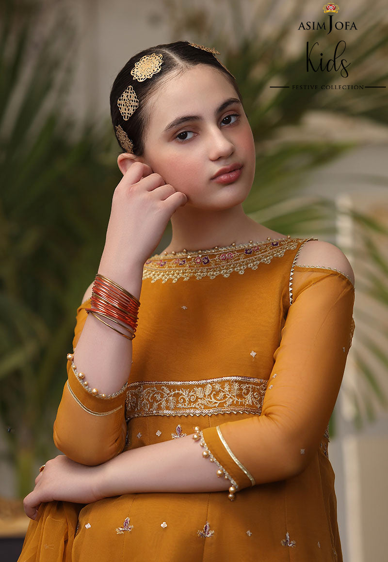 AJKF-11 | Asim Jofa Kids Festive Collection 2022 | Stitched RTW Organza Suit