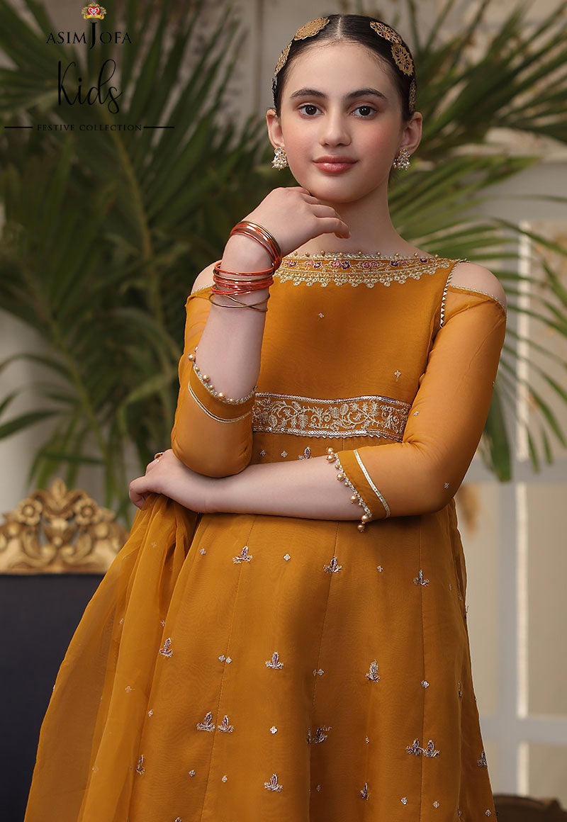 AJKF-11 | Asim Jofa Kids Festive Collection 2022 | Stitched RTW Organza Suit