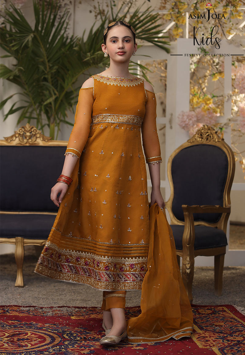 AJKF-11 | Asim Jofa Kids Festive Collection 2022 | Stitched RTW Organza Suit