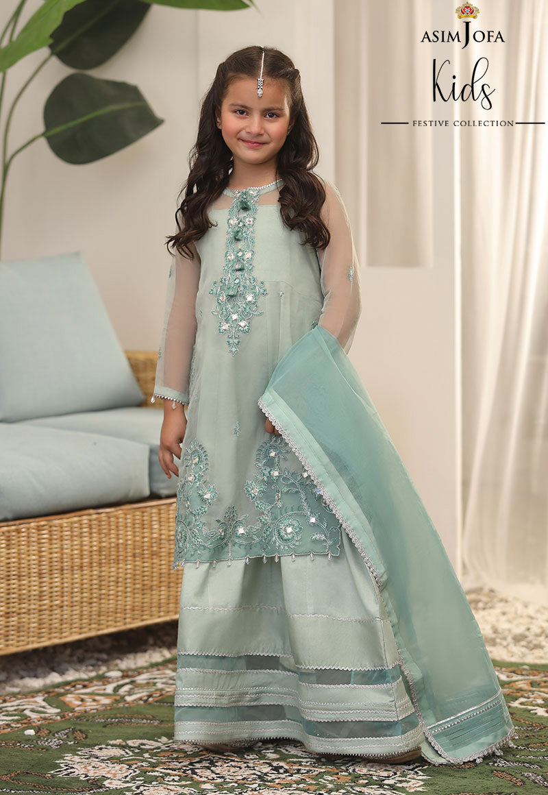 AJKF-13 | Asim Jofa Kids Festive Collection 2022 | Stitched RTW Organza Suit