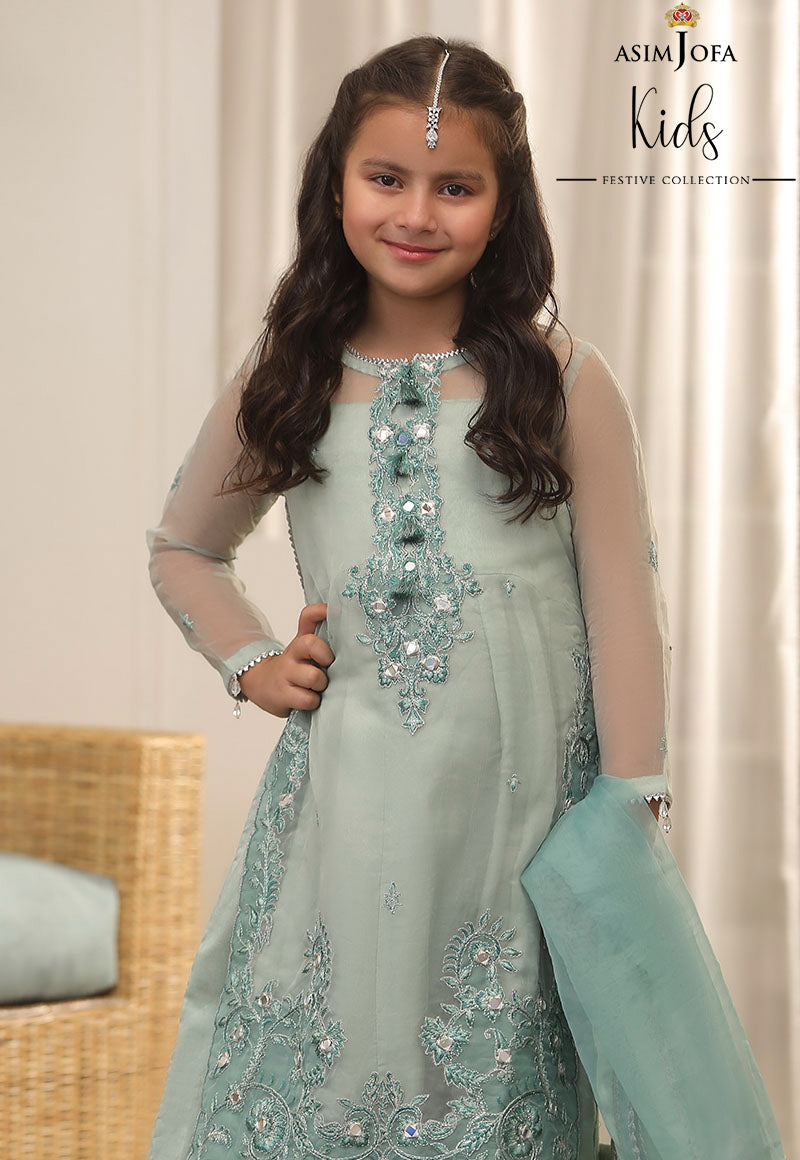 AJKF-13 | Asim Jofa Kids Festive Collection 2022 | Stitched RTW Organza Suit