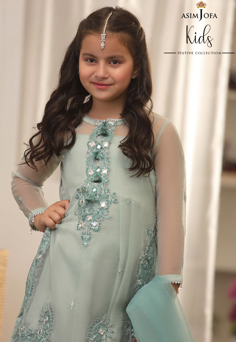 AJKF-13 | Asim Jofa Kids Festive Collection 2022 | Stitched RTW Organza Suit