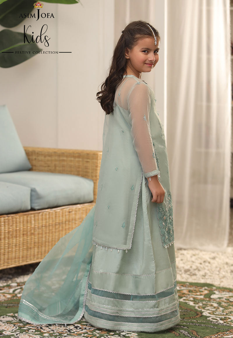 AJKF-13 | Asim Jofa Kids Festive Collection 2022 | Stitched RTW Organza Suit