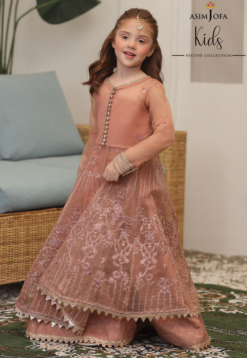 AJKF-14 | Asim Jofa Kids Festive Collection 2022 | Stitched RTW Organza Suit