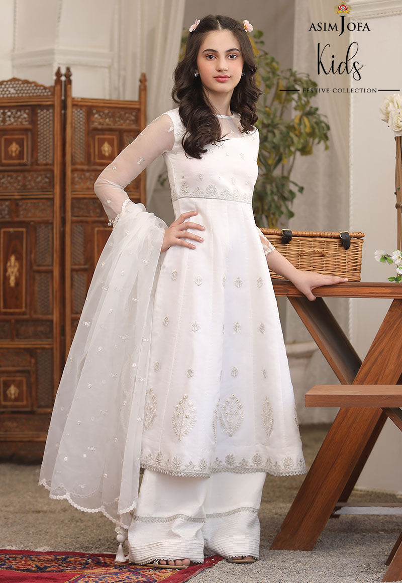 AJKF-15 | Asim Jofa Kids Festive Collection 2022 | Stitched RTW Organza Suit