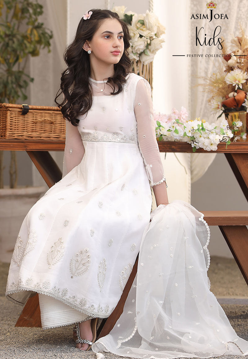AJKF-15 | Asim Jofa Kids Festive Collection 2022 | Stitched RTW Organza Suit