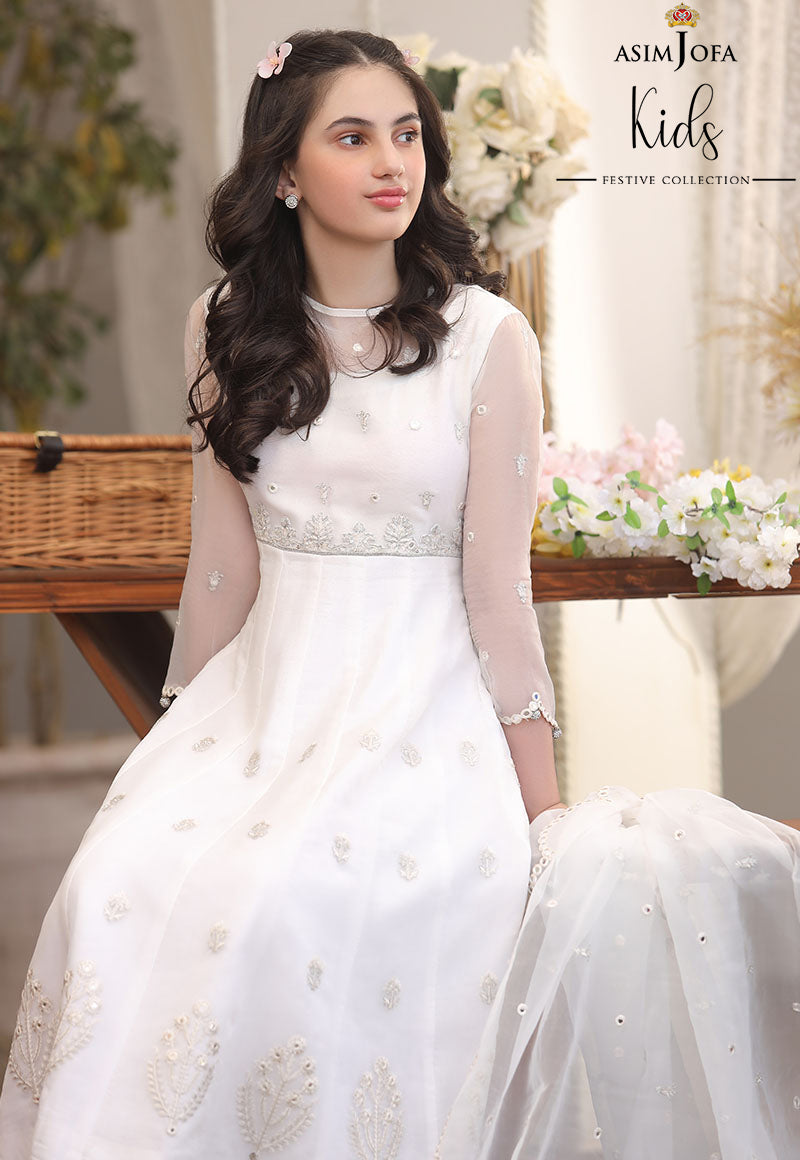 AJKF-15 | Asim Jofa Kids Festive Collection 2022 | Stitched RTW Organza Suit