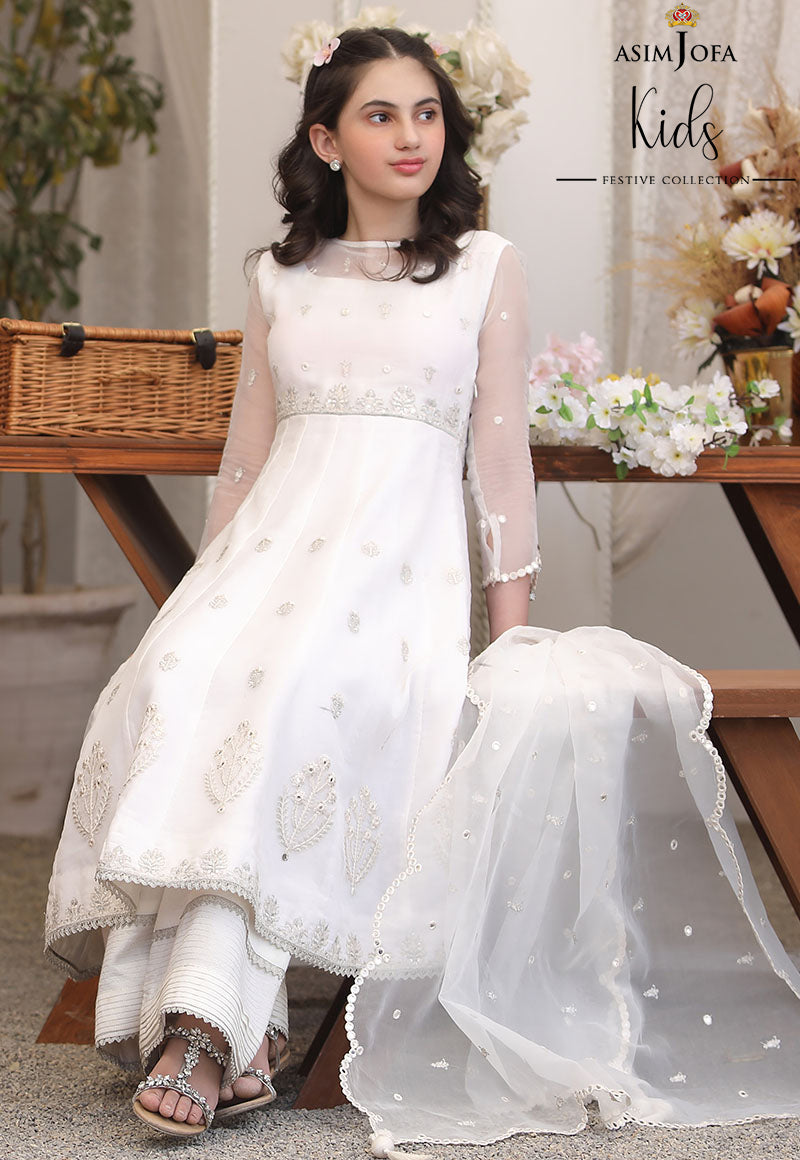 AJKF-15 | Asim Jofa Kids Festive Collection 2022 | Stitched RTW Organza Suit
