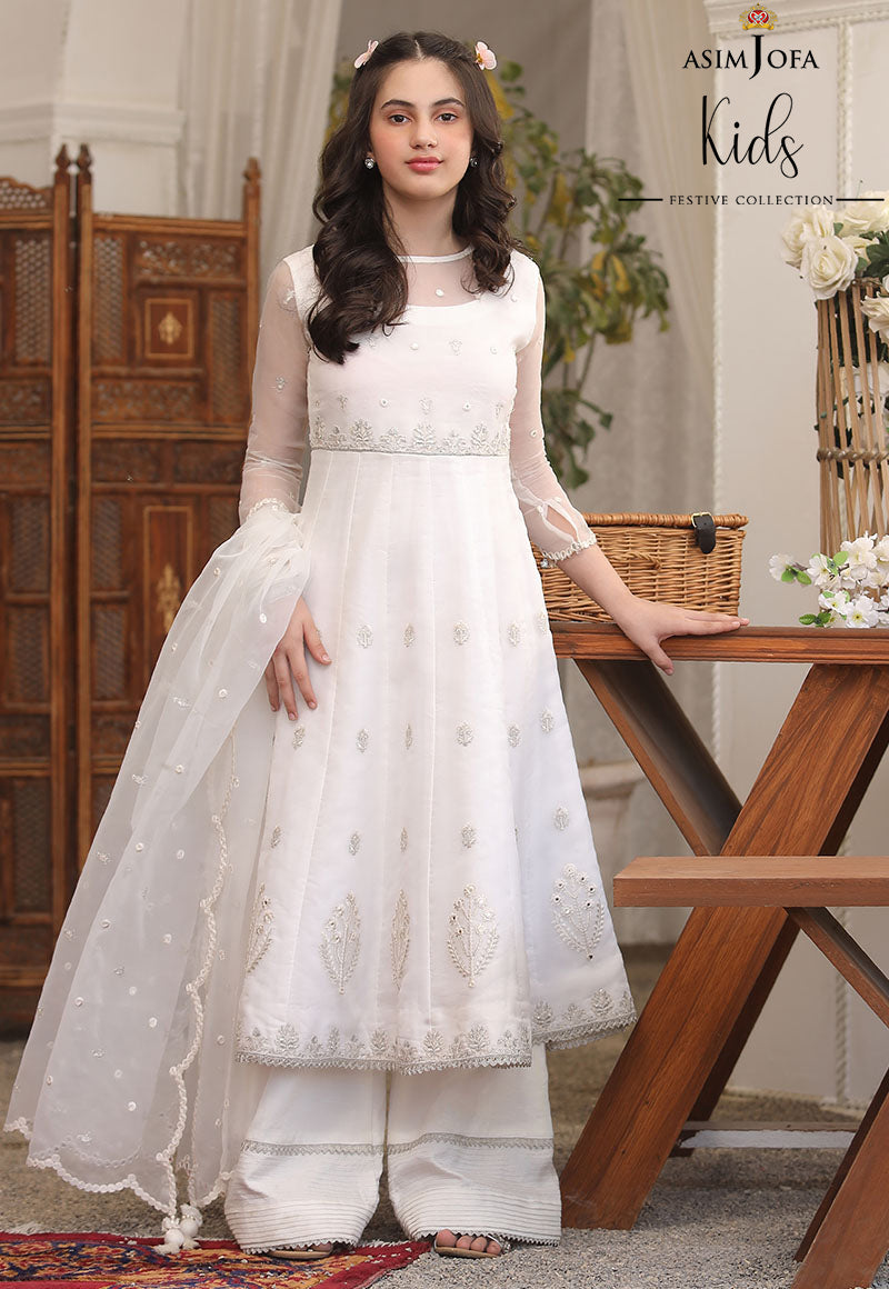 AJKF-15 | Asim Jofa Kids Festive Collection 2022 | Stitched RTW Organza Suit